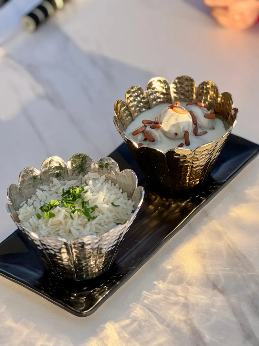 كبة باللبن مع رز غير شامل العرض