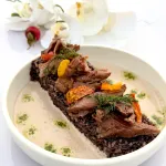 رز أسود إيطالي مع لحم مدخن